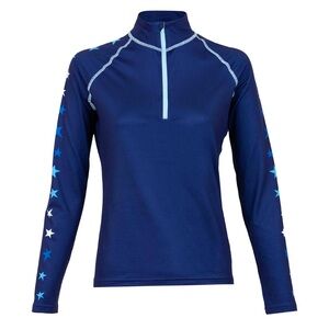 S 🔖 KRIMSON KLOVER STARGAZE 1/4 ZIP BASE LAYER TOP WOMEN'S Navy Blue